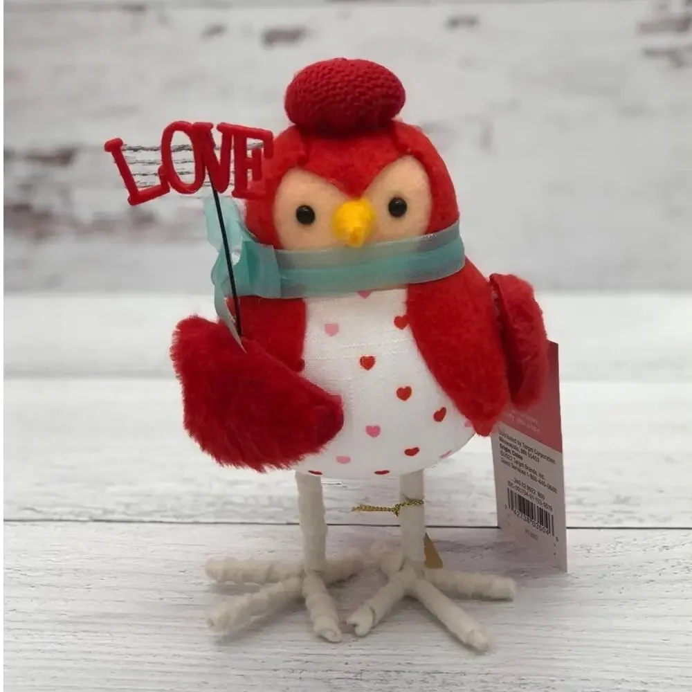 Target Spritz Valentine Day Red Hearts Felt Fabric Bird Love Aerial Berret 2023